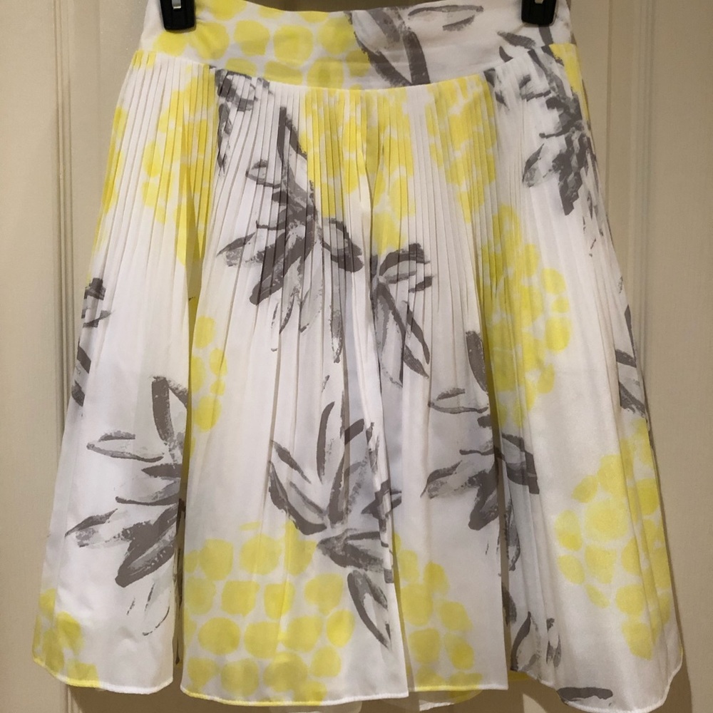MERONA Pineapple Print Pleated Skirt w/Pockets